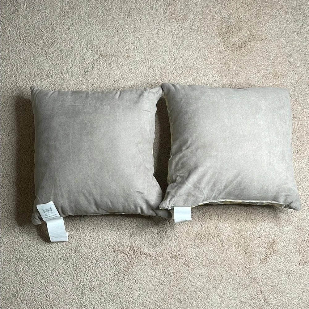 Kohl's 17” Pranna Joy Gray & Yellow Geometric Accent Pillows (Set of 2)